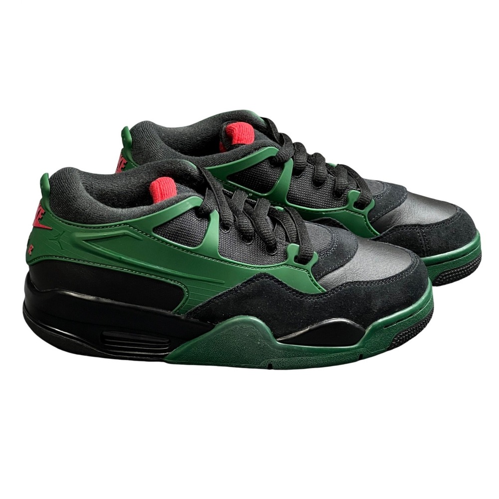 Jordan 4 RM GS Boys 6.5Y Black Gorge Green Red Nike Basketball Shoes FQ7938-003